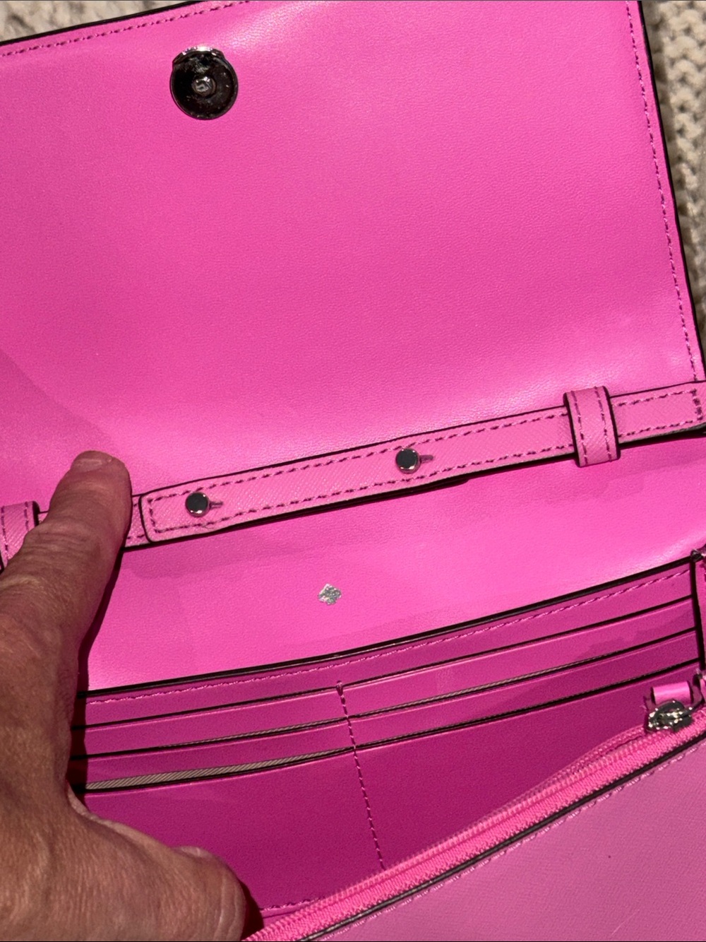kate spade hot pink leather crossbody wallet EUC CLEAN - Picture 6 of 13